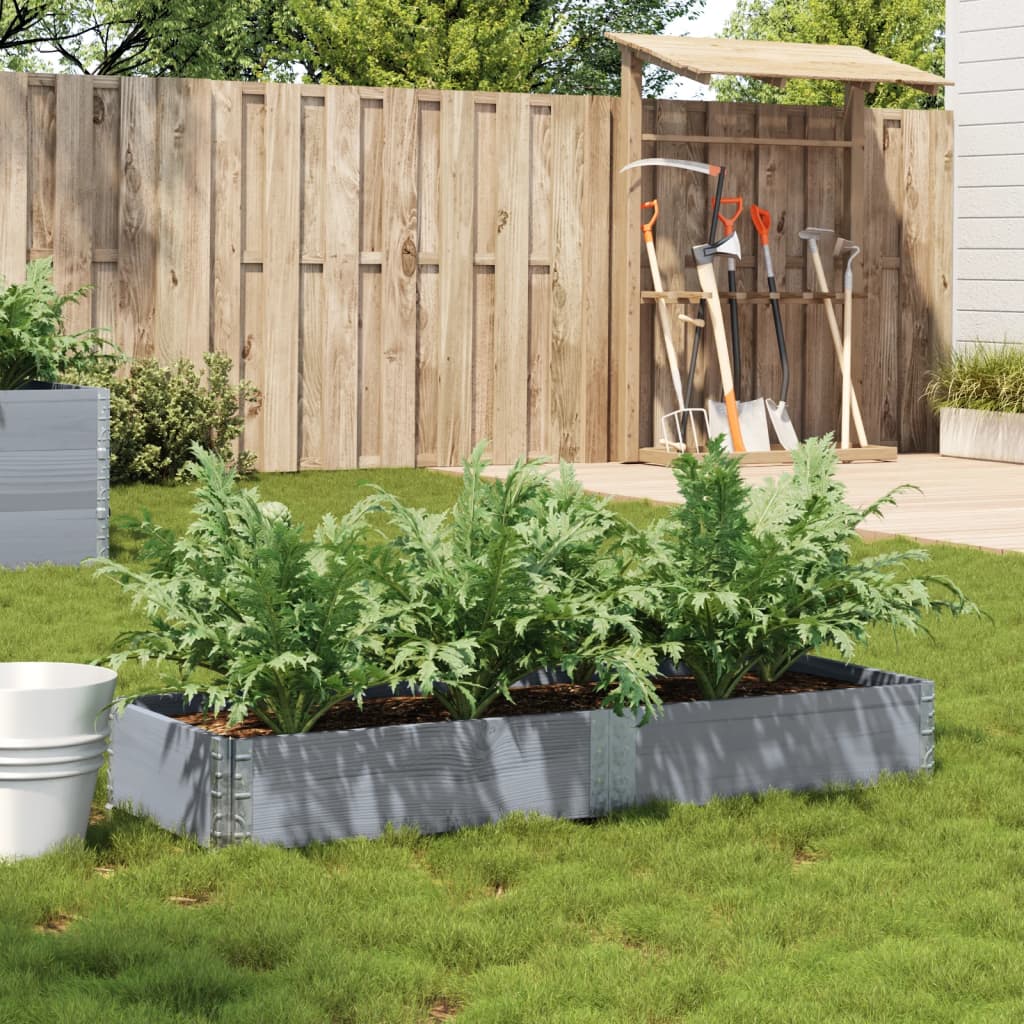 Vidaxx jardinière 150x50 cm bois de pin massif gris