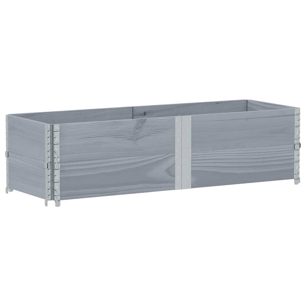 Vidaxx jardinière 150x50 cm bois de pin massif gris