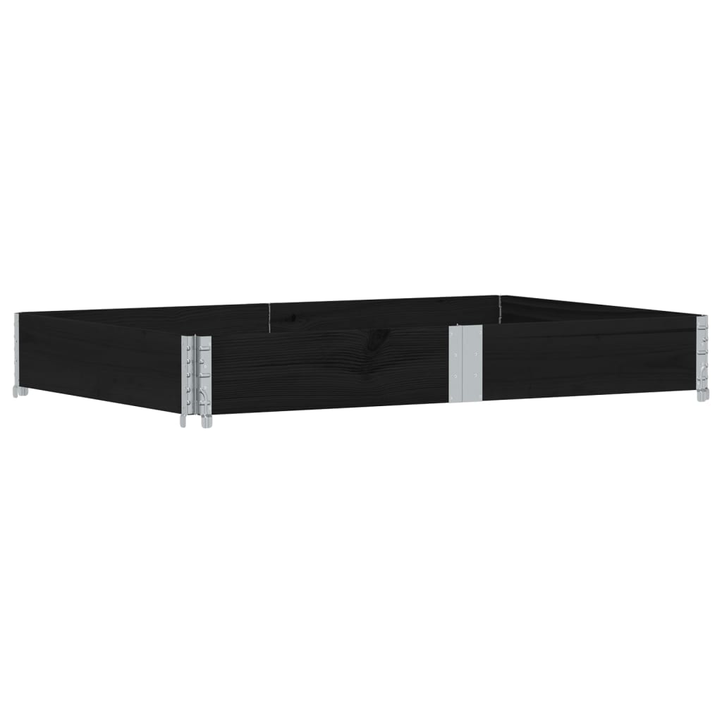 Vidaxx jardinière 150x100 cm bois de pin massif noir