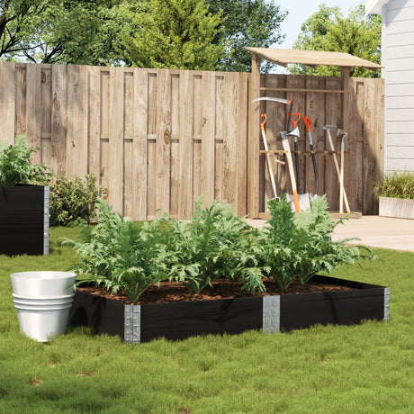 Vidaxx jardinière 150x100 cm bois de pin massif noir