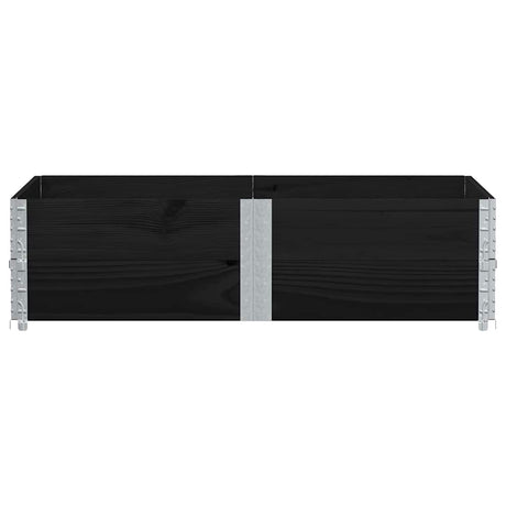 Vidaxx jardinière 150x100 cm bois de pin massif noir