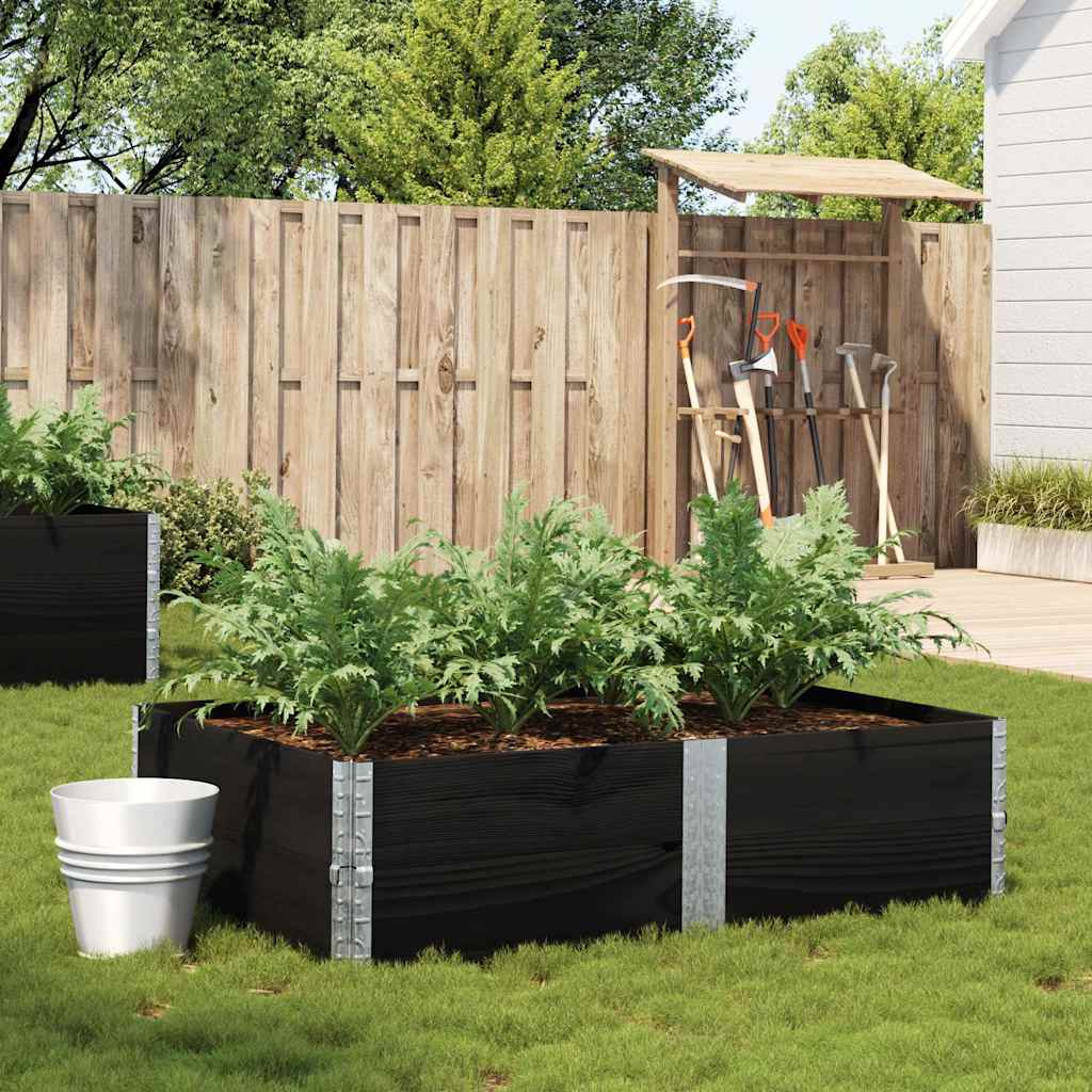 Vidaxx jardinière 150x100 cm bois de pin massif noir