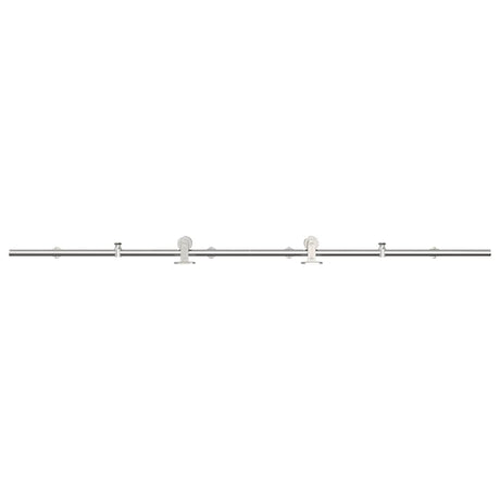 Vidaxx jeu de pièces pour porte coulissante 200 cm en acier inoxydable argenté