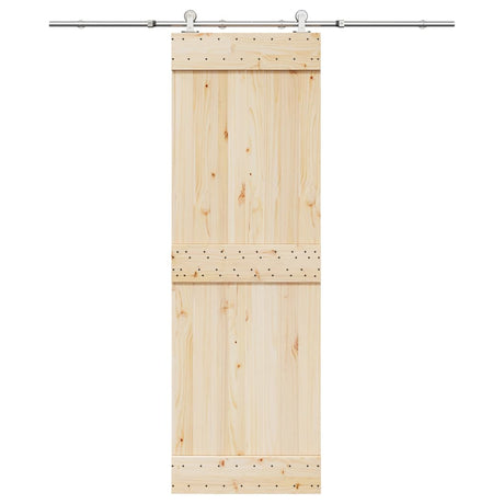 Vidaxx ensemble de pièces pour porte coulissante 183 cm acier inoxydable couleur argent