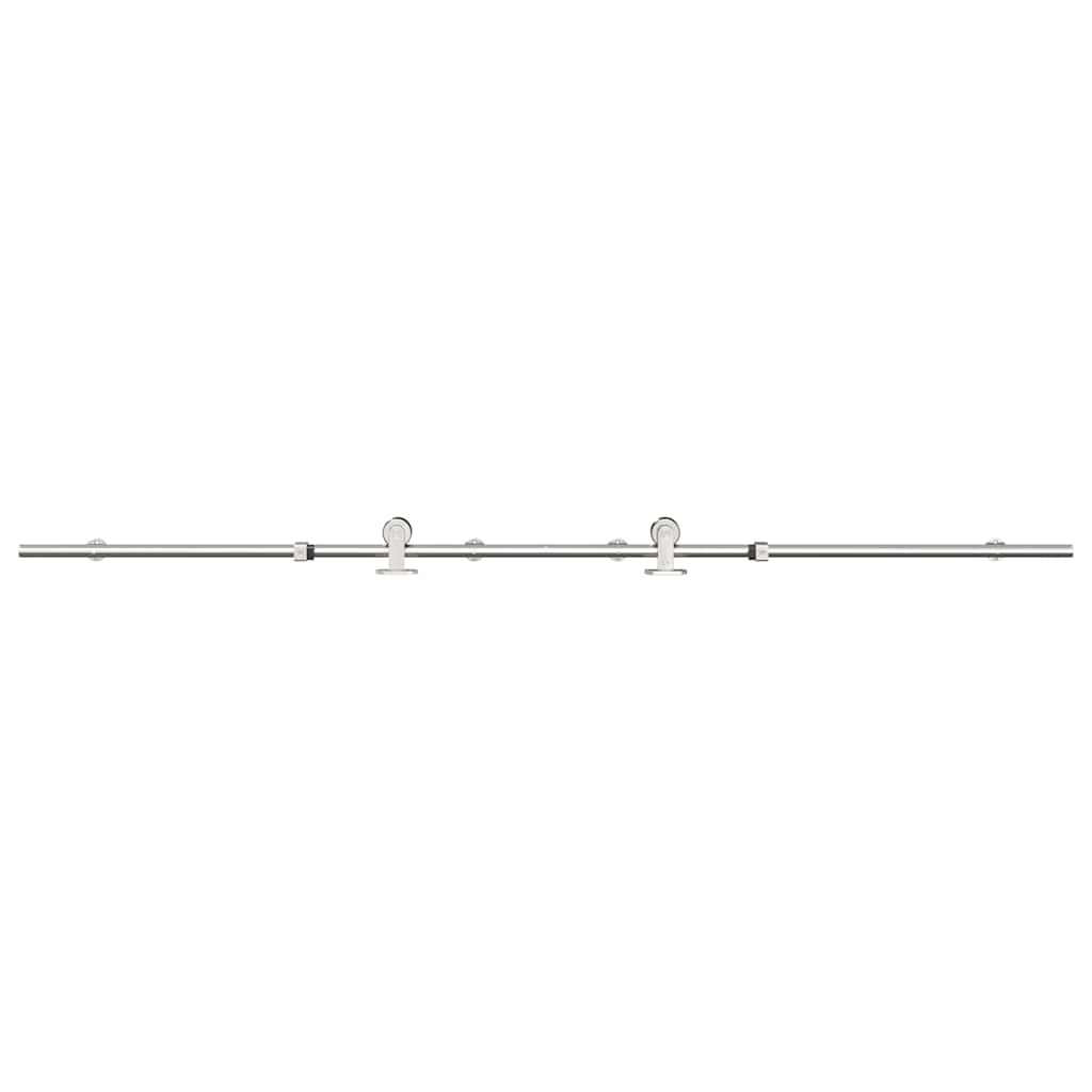 Vidaxx jeu de pièces pour porte coulissante 200 cm en acier inoxydable argenté