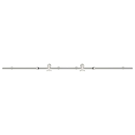 Vidaxx jeu de pièces pour porte coulissante 200 cm en acier inoxydable argenté