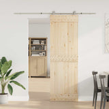 Vidaxl Sliding Door Pides Set 200 cm en acier inoxydable en argent coloré