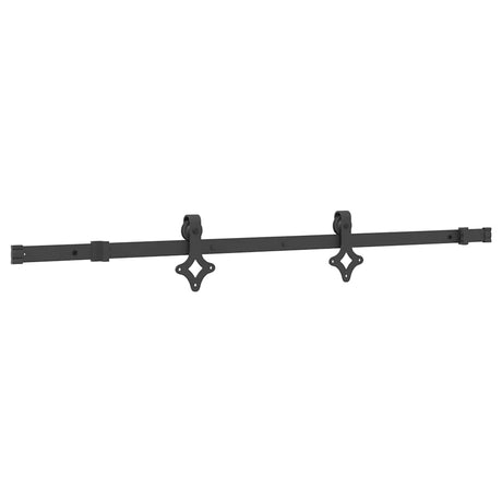 Vidaxxl boîte avec pièces pour porte coulissante 152,5 cm acier noir