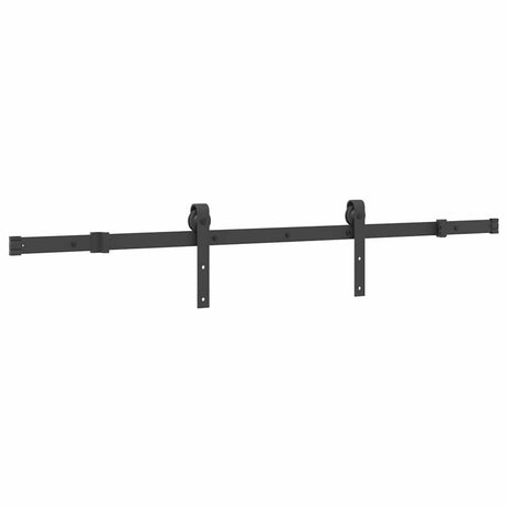 Vidaxxl boîte avec pièces pour porte coulissante 152,5 cm acier noir