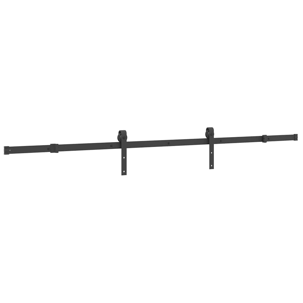 Vidaxxl boîte avec pièces pour porte coulissante 213,5 cm acier noir