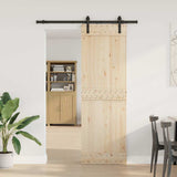 Vidaxxl boîte avec pièces pour porte coulissante 213,5 cm acier noir