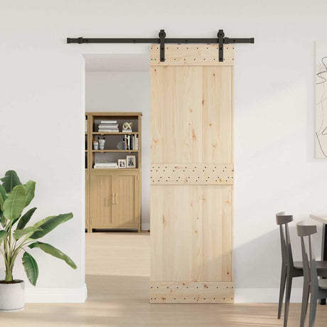 Vidaxxl boîte avec pièces pour porte coulissante 213,5 cm acier noir