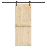 Vidaxxl boîte avec pièces pour porte coulissante 213,5 cm acier noir