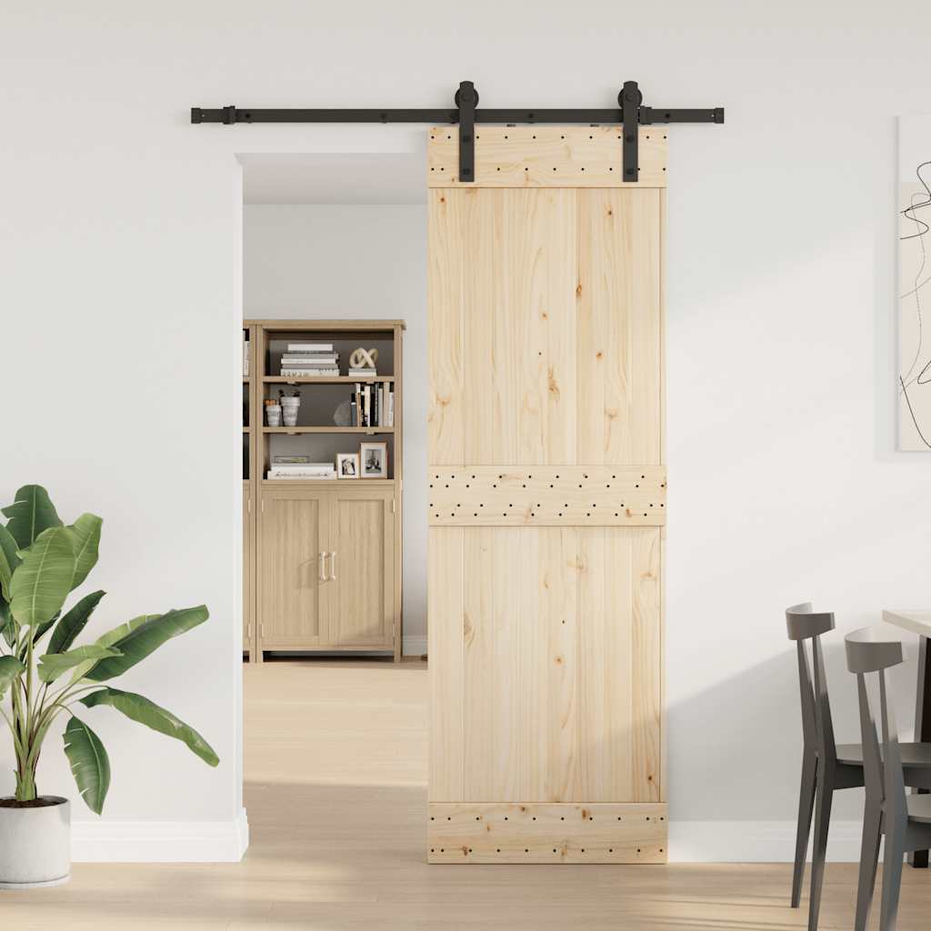 Boîte Vidaxl avec pièces pour porte coulissante 183 cm en acier noir