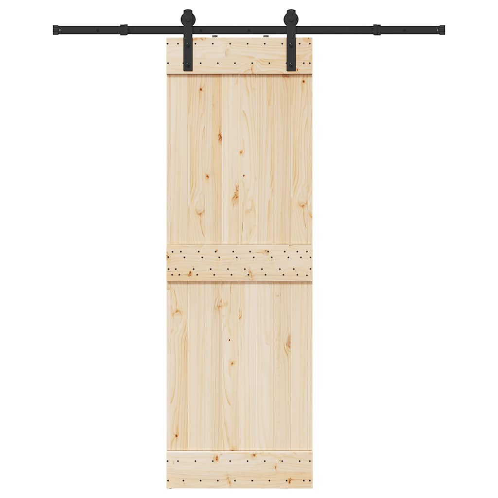 Boîte Vidaxl avec pièces pour porte coulissante 183 cm en acier noir