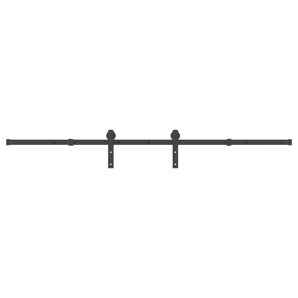 Vidaxxl boîte avec pièces pour porte coulissante 213,5 cm acier noir
