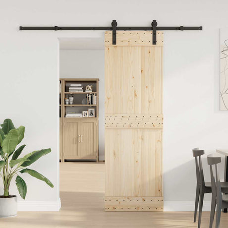 Vidaxxl boîte avec pièces pour porte coulissante 213,5 cm acier noir