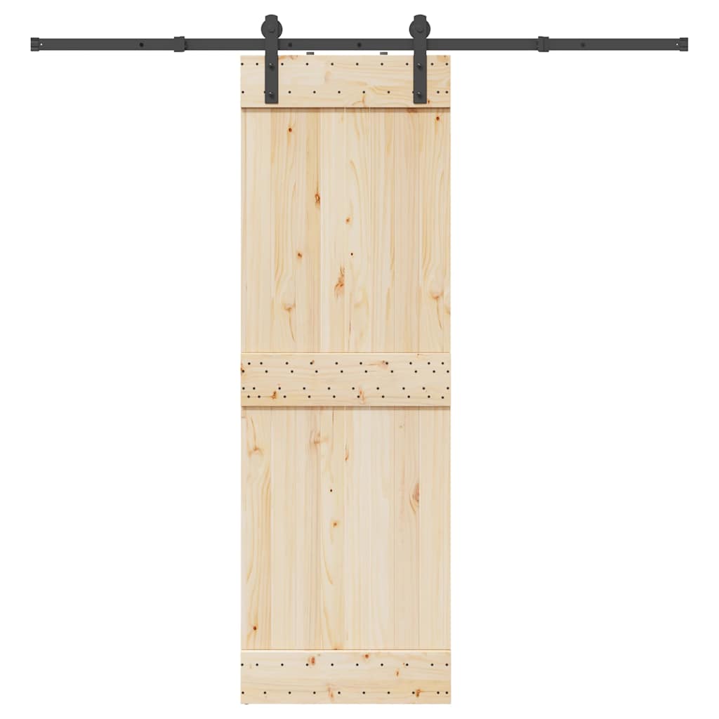 Vidaxxl boîte avec pièces pour porte coulissante 213,5 cm acier noir