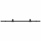 Vidaxxl boîte avec pièces pour porte coulissante 183 cm acier noir