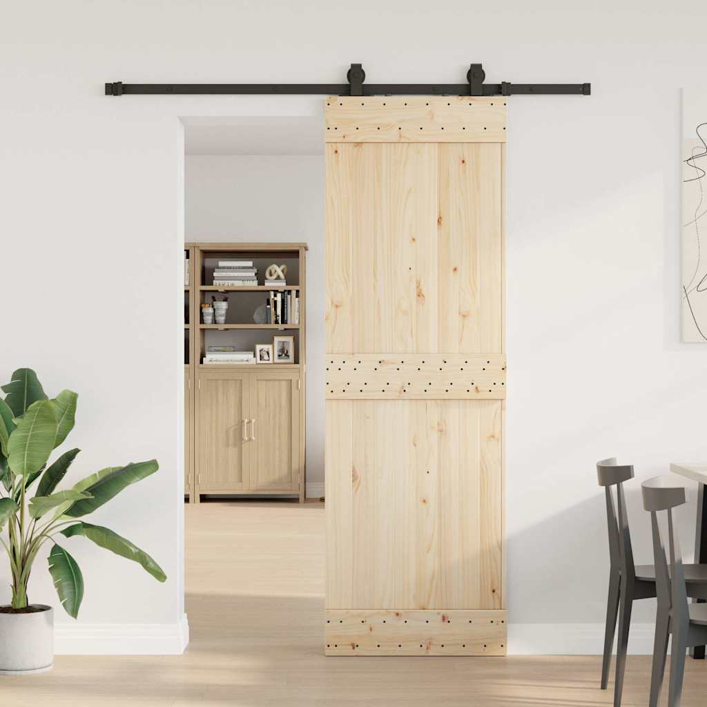 Vidaxxl boîte avec pièces pour porte coulissante 183 cm acier noir