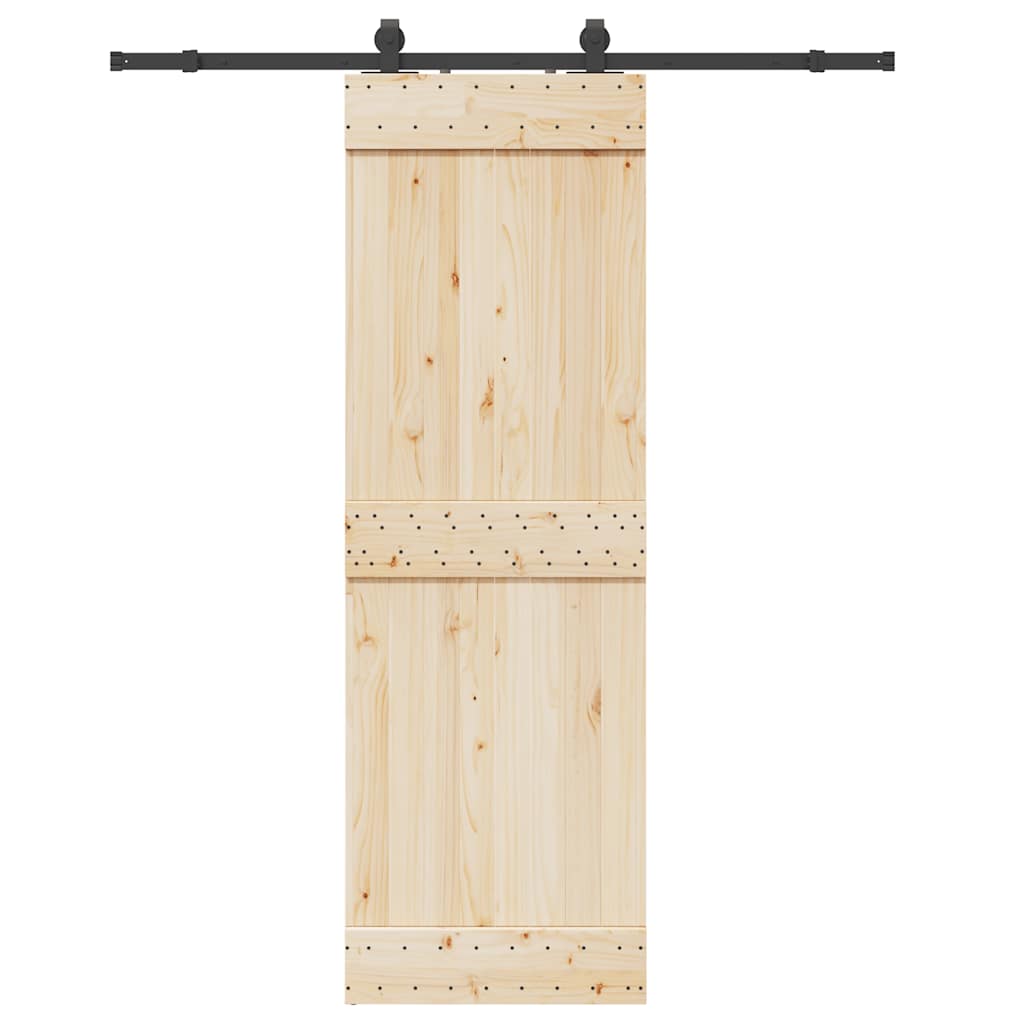 Vidaxxl boîte avec pièces pour porte coulissante 183 cm acier noir