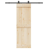 Vidaxxl boîte avec pièces pour porte coulissante 183 cm acier noir