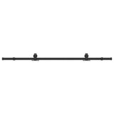 Vidaxxl boîte avec pièces pour porte coulissante 200 cm acier noir