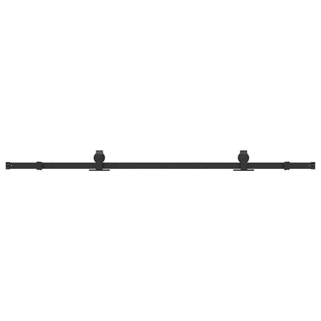 Vidaxxl boîte avec pièces pour porte coulissante 200 cm acier noir