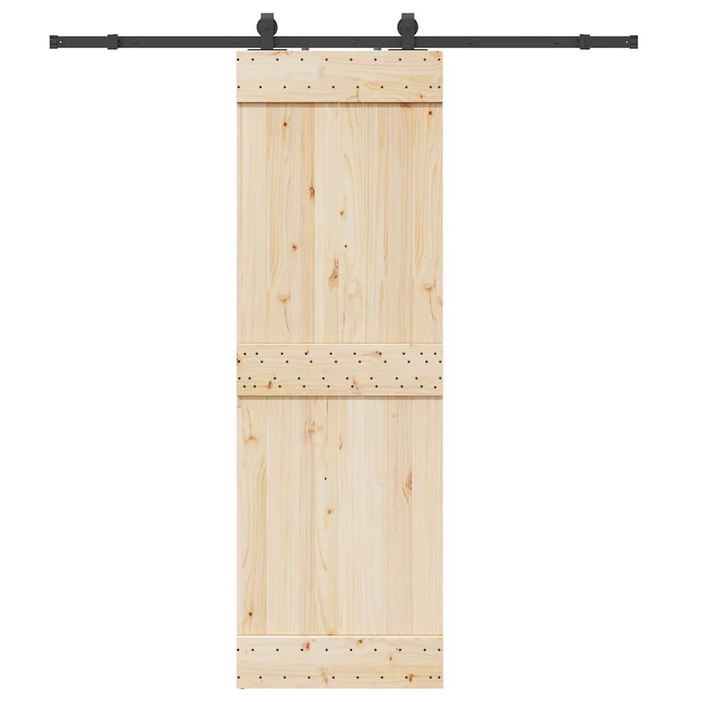 Vidaxxl boîte avec pièces pour porte coulissante 200 cm acier noir