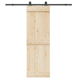 Vidaxxl boîte avec pièces pour porte coulissante 200 cm acier noir