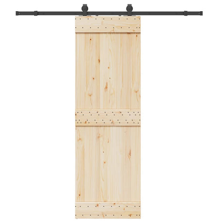 Vidaxxl boîte avec pièces pour porte coulissante 200 cm acier noir
