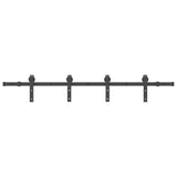 Vidaxxl boîte avec pièces pour porte coulissante 183 cm acier noir