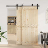 Vidaxxl boîte avec pièces pour porte coulissante 183 cm acier noir