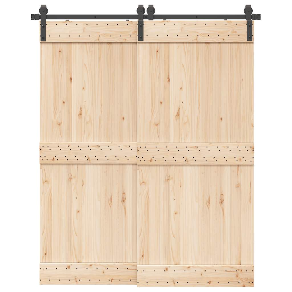 Vidaxxl boîte avec pièces pour porte coulissante 183 cm acier noir