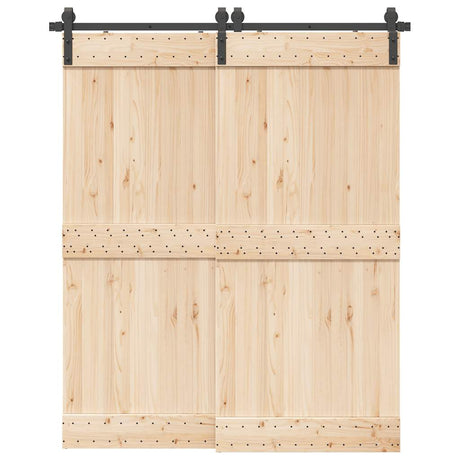 Vidaxxl boîte avec pièces pour porte coulissante 183 cm acier noir