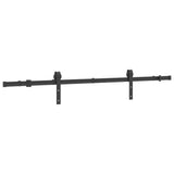 Vidaxxl boîte avec pièces pour porte coulissante 183 cm acier noir