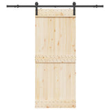 Vidaxxl boîte avec pièces pour porte coulissante 183 cm acier noir