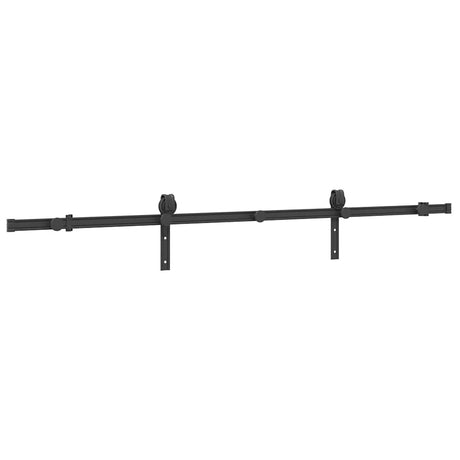 Vidaxxl boîte avec pièces pour porte coulissante 200 cm acier noir