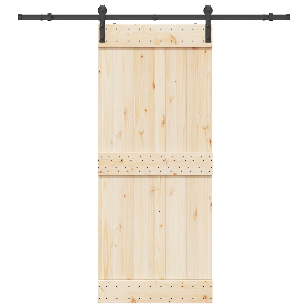 Vidaxxl boîte avec pièces pour porte coulissante 200 cm acier noir