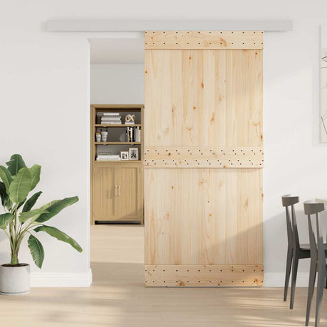 Vidaxx kit de ferrures pour porte coulissante 200 cm en alliage d'aluminium couleur argent