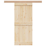 Vidaxx kit de ferrures pour porte coulissante 183 cm en alliage d'aluminium couleur argent