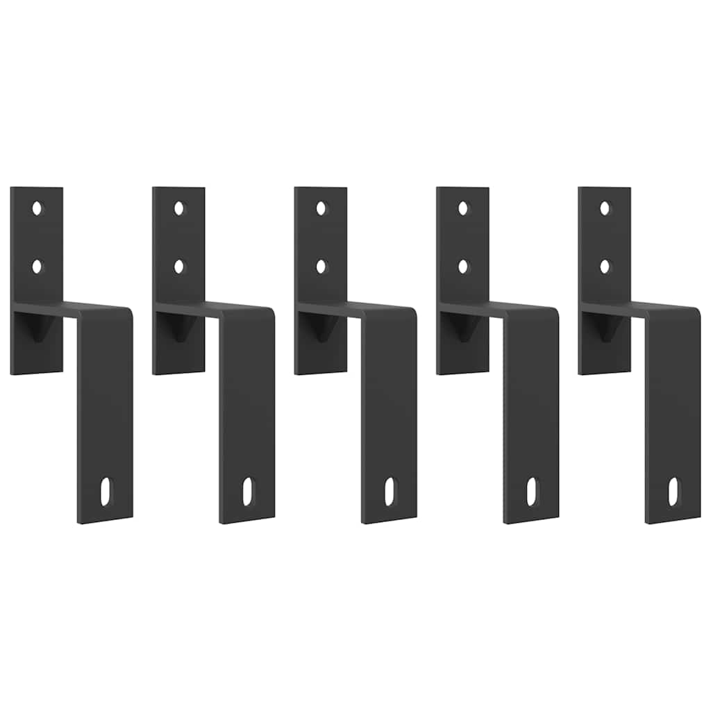 Vidaxx supports de dérivation de porte de grange 5 pièces pour rails plats en acier au carbone