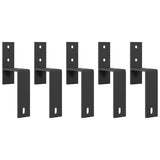 Vidaxx supports de dérivation de porte de grange 5 pièces pour rails plats en acier au carbone