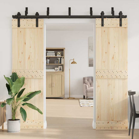 Vidaxx supports de dérivation de porte de grange 5 pièces pour rails plats en acier au carbone