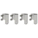 Vidaxx supports de dérivation pour porte de grange 4 pcs pour rails ronds en acier inoxydable