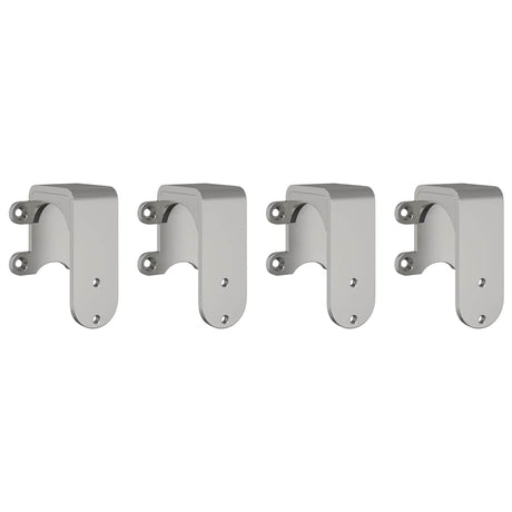 Vidaxx supports de dérivation pour porte de grange 4 pcs pour rails ronds en acier inoxydable