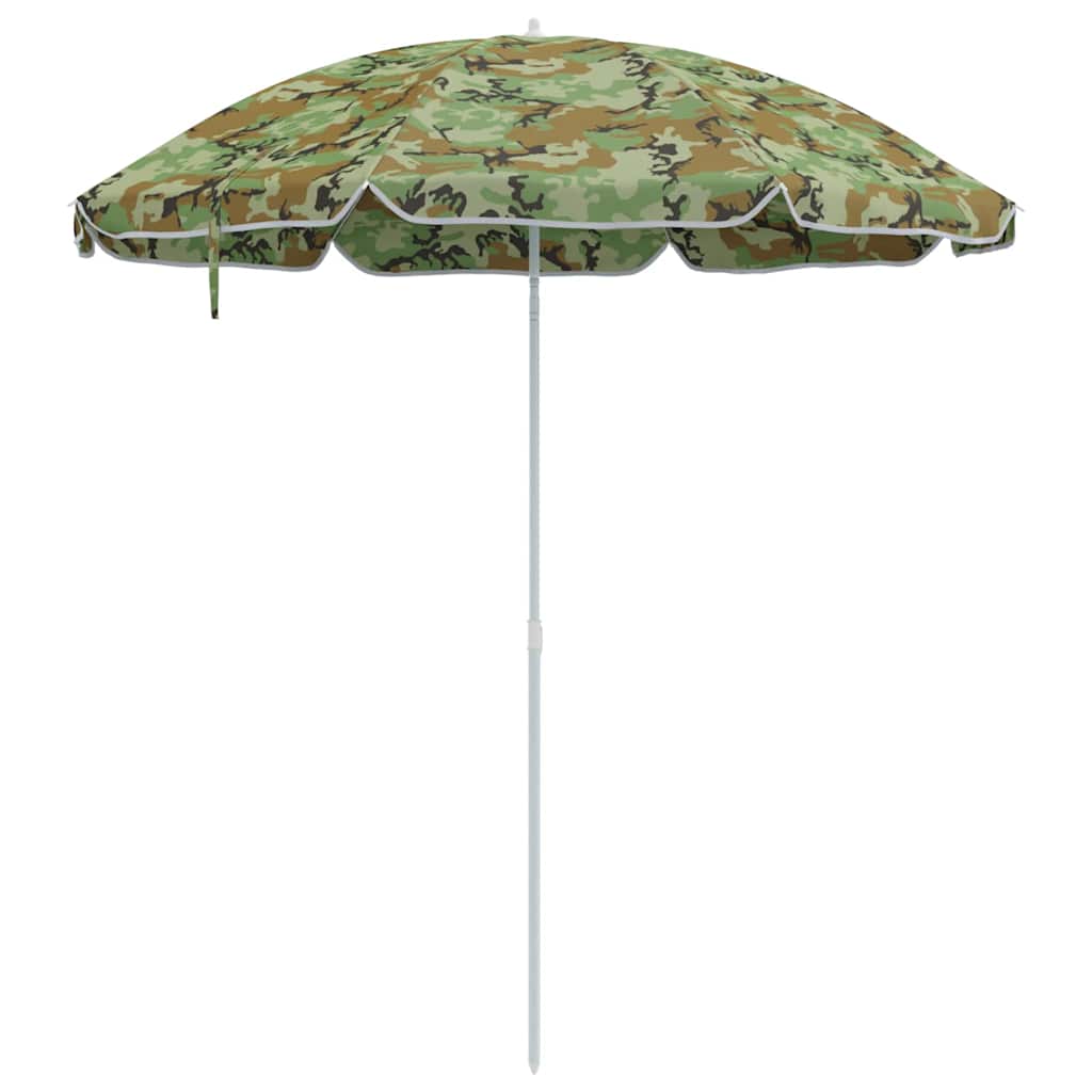 Vidaxx parasol de plage camouflage 206 x 206 x 212 cm polyester et métal