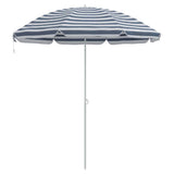 Parasol de plage VidaXL bleu et blanc 263 x 263 x 272 cm
