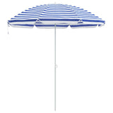Parasol de plage VidaXL bleu et blanc 263 x 263 x 272 cm