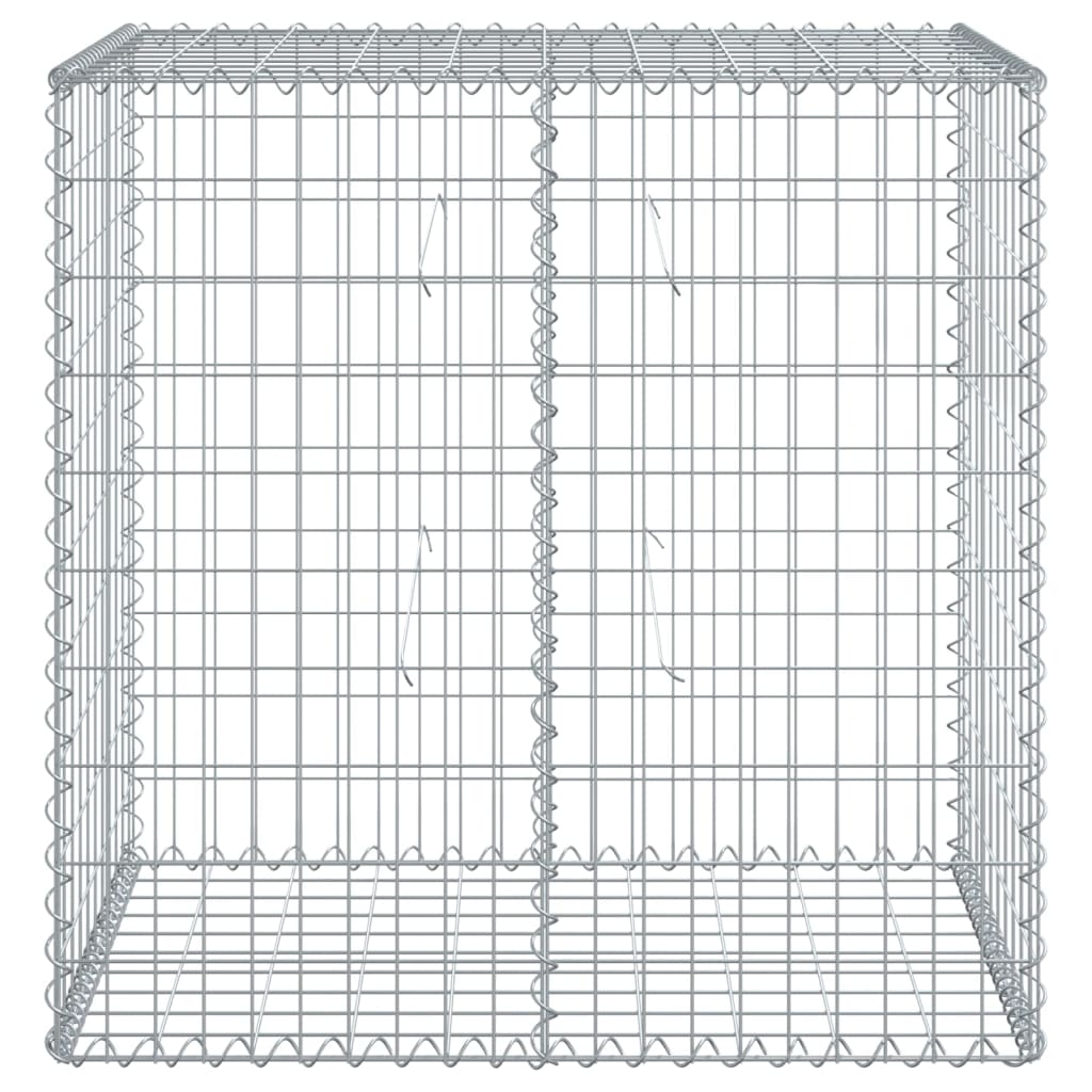 Vidaxl Schanskorf 100x50x100 cm galvaniseret jernsølvfarvet